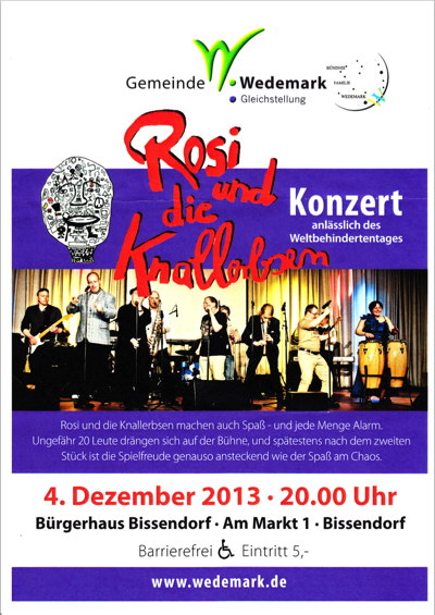 Plakat Rosi im Bürgerhaus Bissendorf.